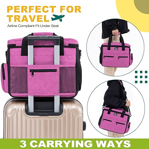 Miniatura 6 de Kit de bolsa de viaje para perros para suministros, bolsa de viaje grande para mascotas para perros, práctica funda de equipaje, viajes nocturnos y