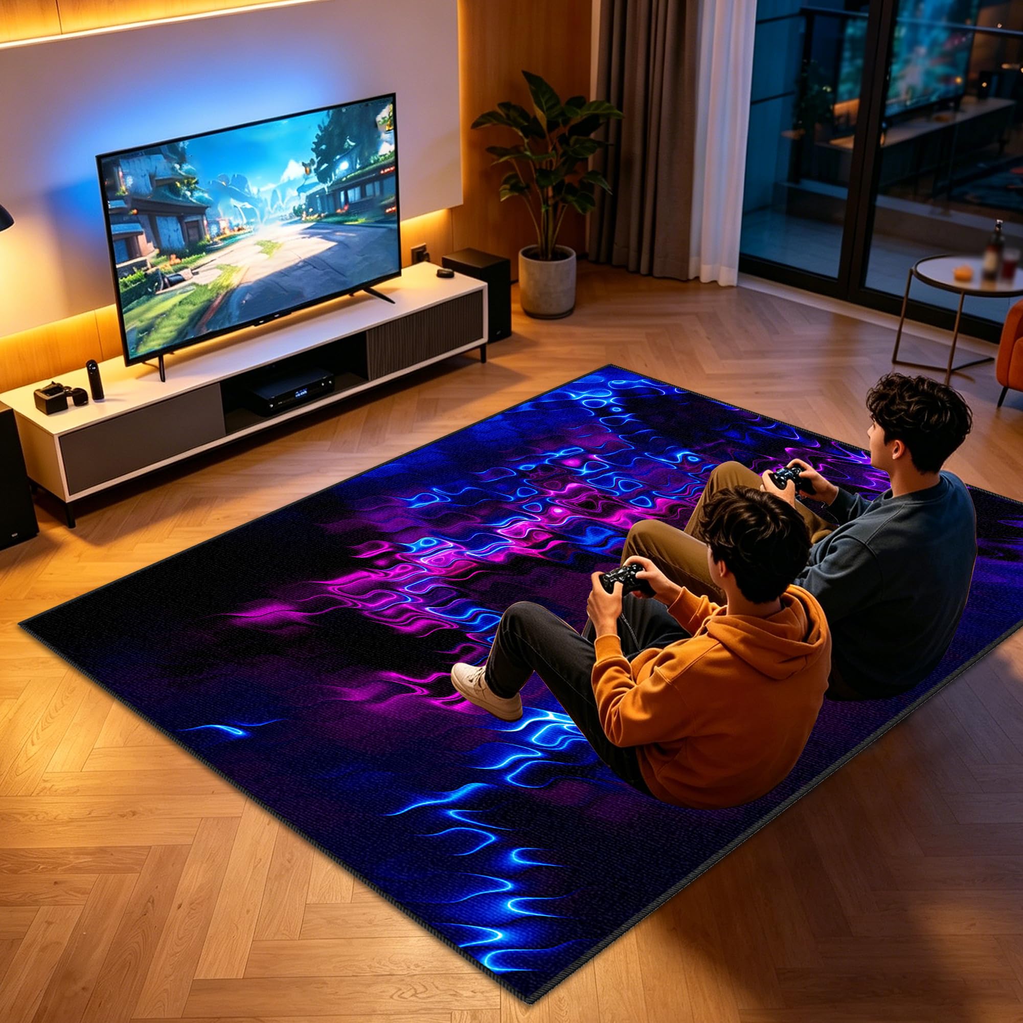 Dywan do sypialni Gaming Mata do gier na krzesło komputerowe 100 x 160 cm Antypoślizgowy dywan krzesło do gier na salę zabaw Dywan do salonu dla graczy Chłopiec
