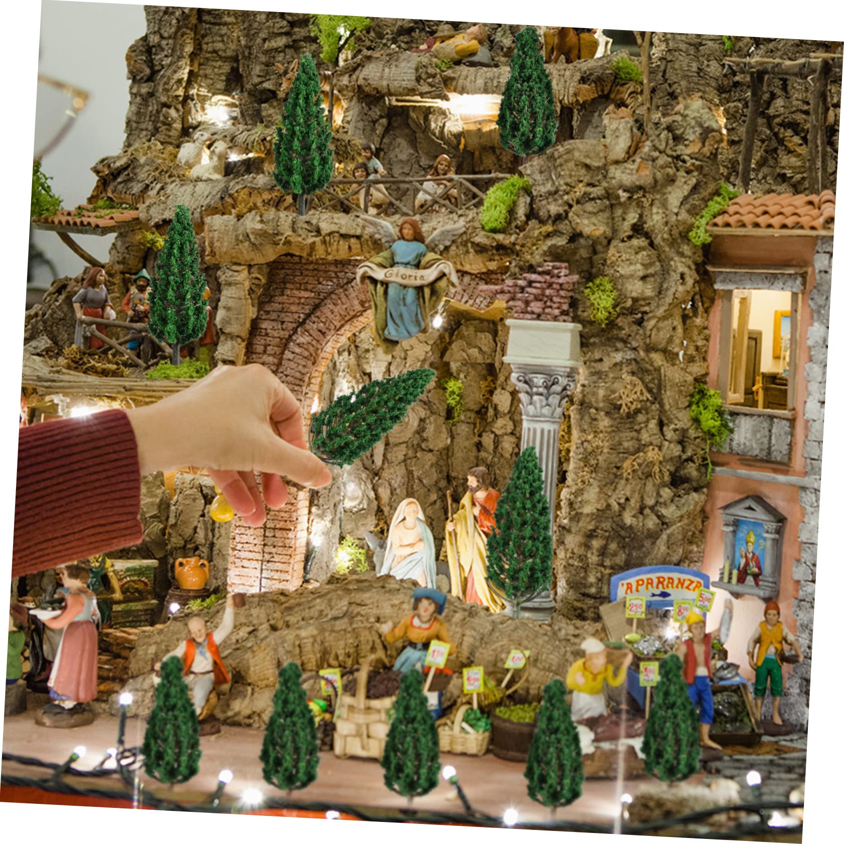 48pezzi Miniature Model Trees Per Diorami e Decorazioni Realistiche Per Ferrovie e
