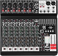 MIZISNR 8-Channel Audio Mixer Console: 99 DSP Effects, 7-Band EQ, Bluetooth, USB, 48V Phantom Power for DJ, Live Streaming & Recording