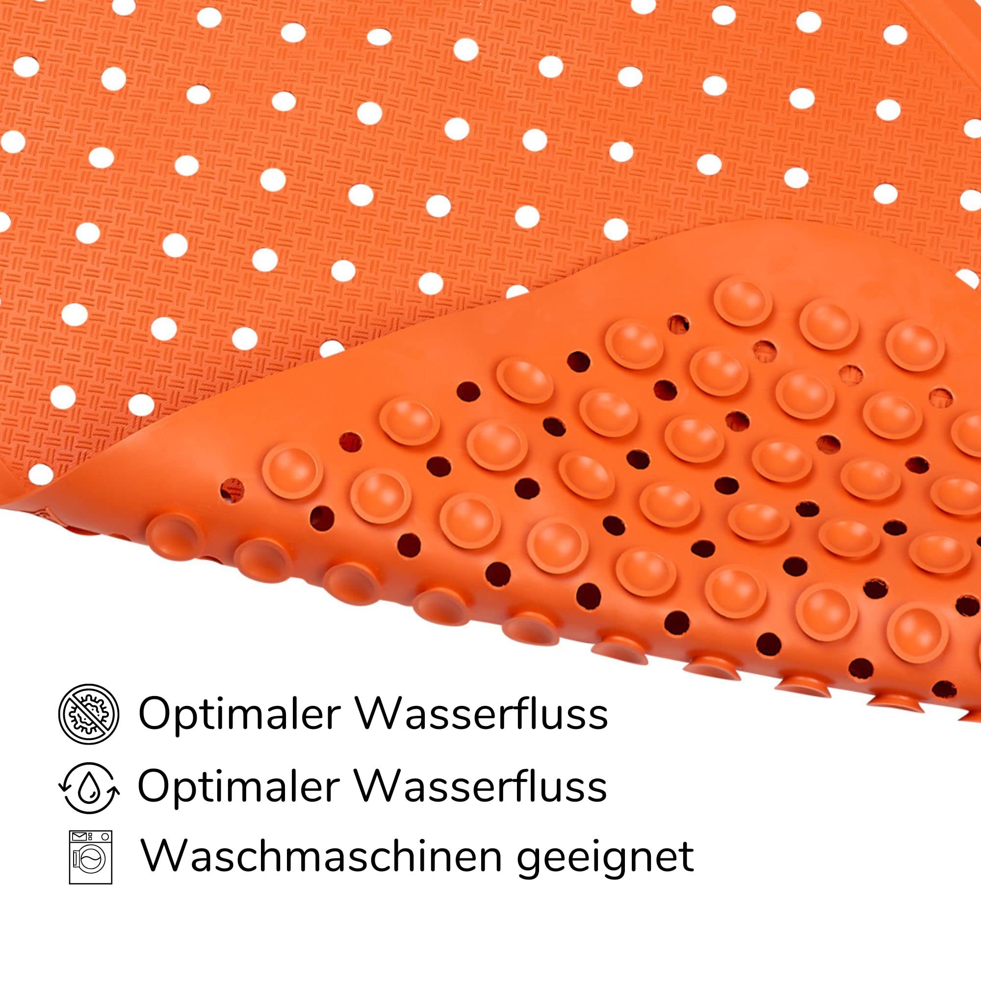 Alfombrilla Antideslizante Para Bañera FAIR ZONE - Caucho Natural, 76x34 Cm, Sin Plásticos