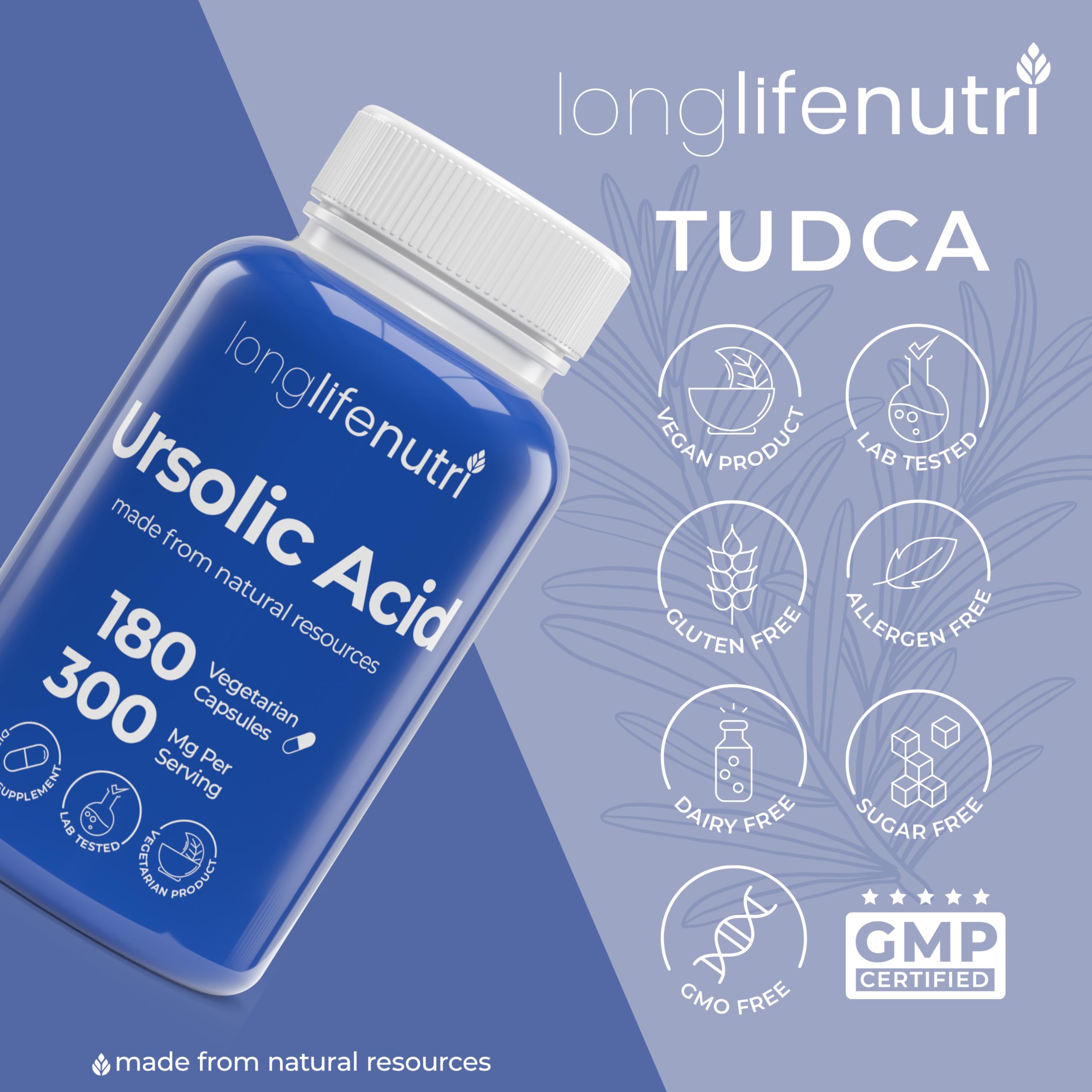 LongLifeNutri Ursolic Acid 300mg, 180 Vegetarian Capsules, 60 Servings — Amazon image 7