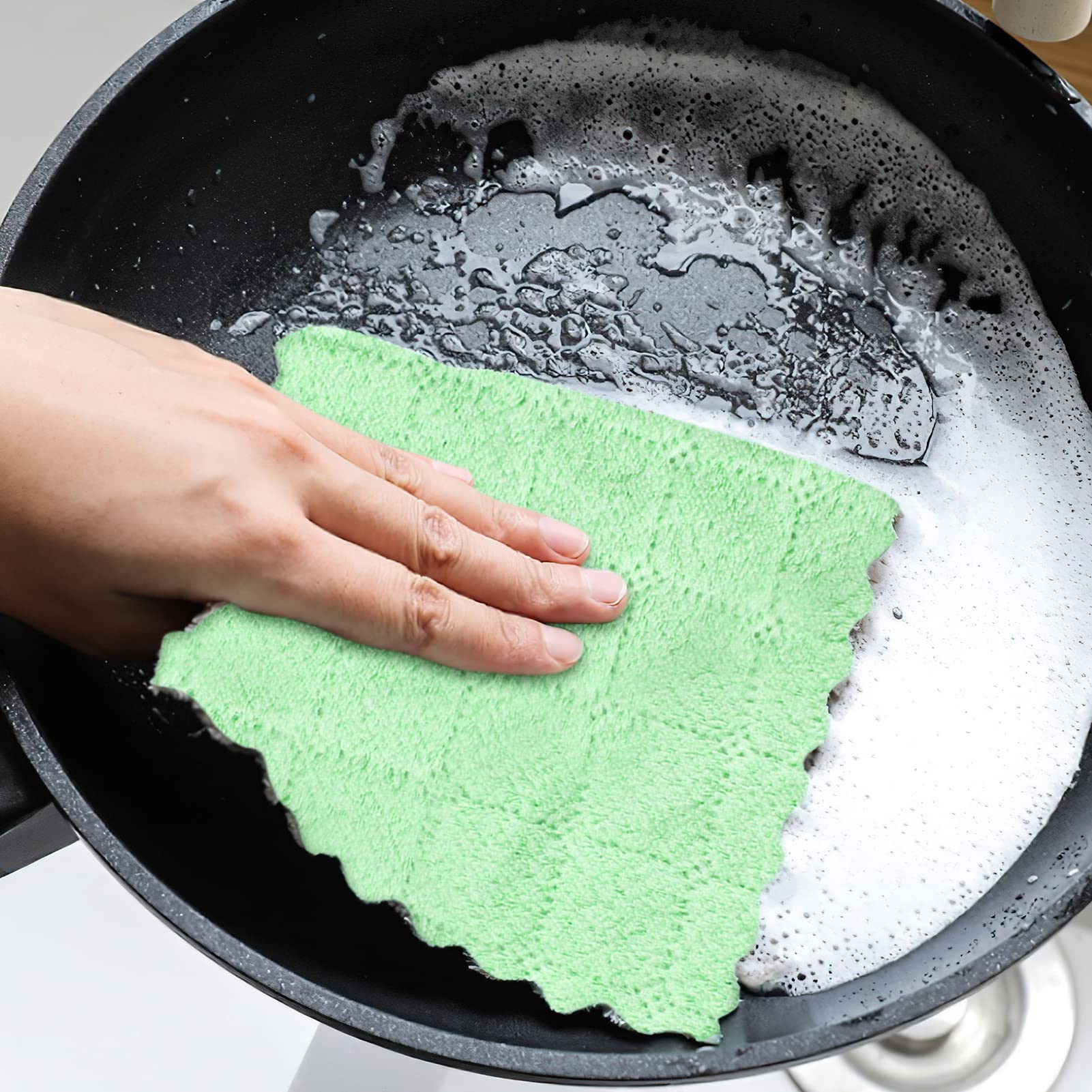 Paquete De 10 Paños De Cocina, Paños De Microfibra Para Platos/ Paños De Lavado, Paños De Cocina De Terciopelo Coral Súper Absorbentes, Paños De Limpieza Premium, Paños De Cocina Antiadherentes Al
