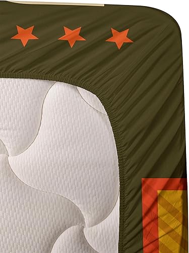 Miniatura 7 de Ambesonne Jukebox Sheet Set, Digital Retro Print Party Themed Old Antique Music Radio, Fitted and Flat Sheet with Pillowcases Bedding Accent 4 Piece