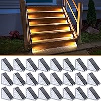 Vista 11 de NIORSUN Luces Solares de Escalón para Exteriores, Paquete de 12 Luces Solares Blancas Frías para Escaleras Exteriores Impermeables IP67 Encendido