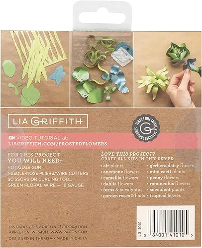 Miniatura 2 de Lia Griffith Plantas de papel esmerilado suculentas, 6 x 6.5 pulgadas, los colores pueden variar 23 unidades