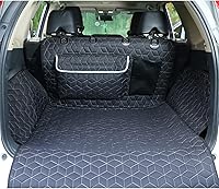 Vista 1 de Forro de carga SUV para perros, 100% impermeable, funda de asiento para maletero de coche con protector de solapa de parachoques, alfombra