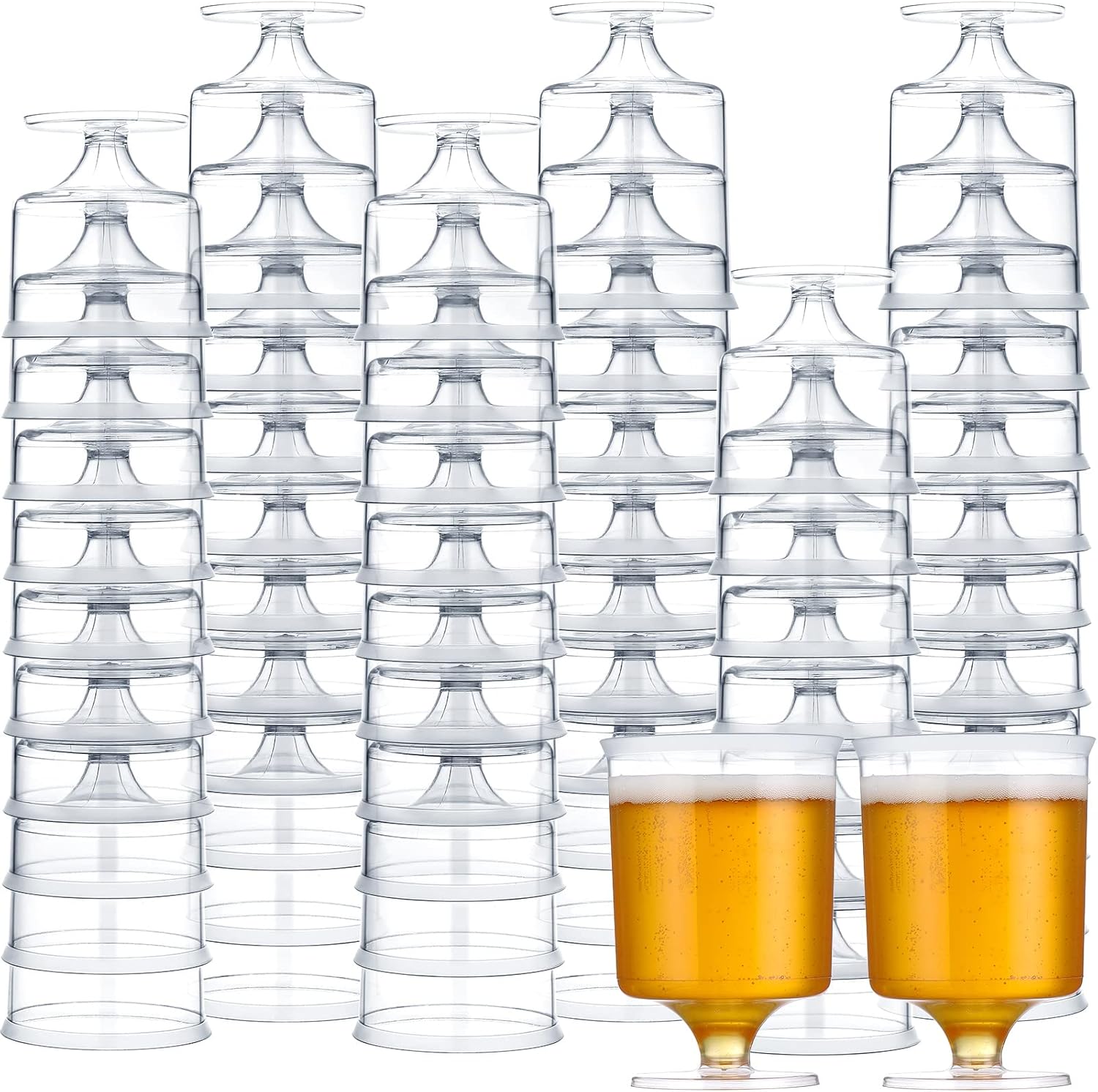 78 Pcs 5 oz Plastic Wine Cups Dessert Cups Small Plastic Cups Clear Disposable