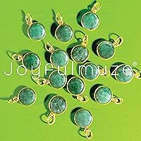 Vista 73 de Round Pendant Necklace, Natural Gemstones, Labradorite, Rainbow Moonstone, Crystal, Rose Quartz, Amethyst, Citrine, Sterling Silver, Handmade