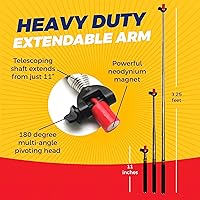 Vista 3 de Magnet Pal MagnetStick - Herramienta magnética telescópica de recogida de 39", herramientas magnéticas de recogida retráctiles, recogedor agarrador