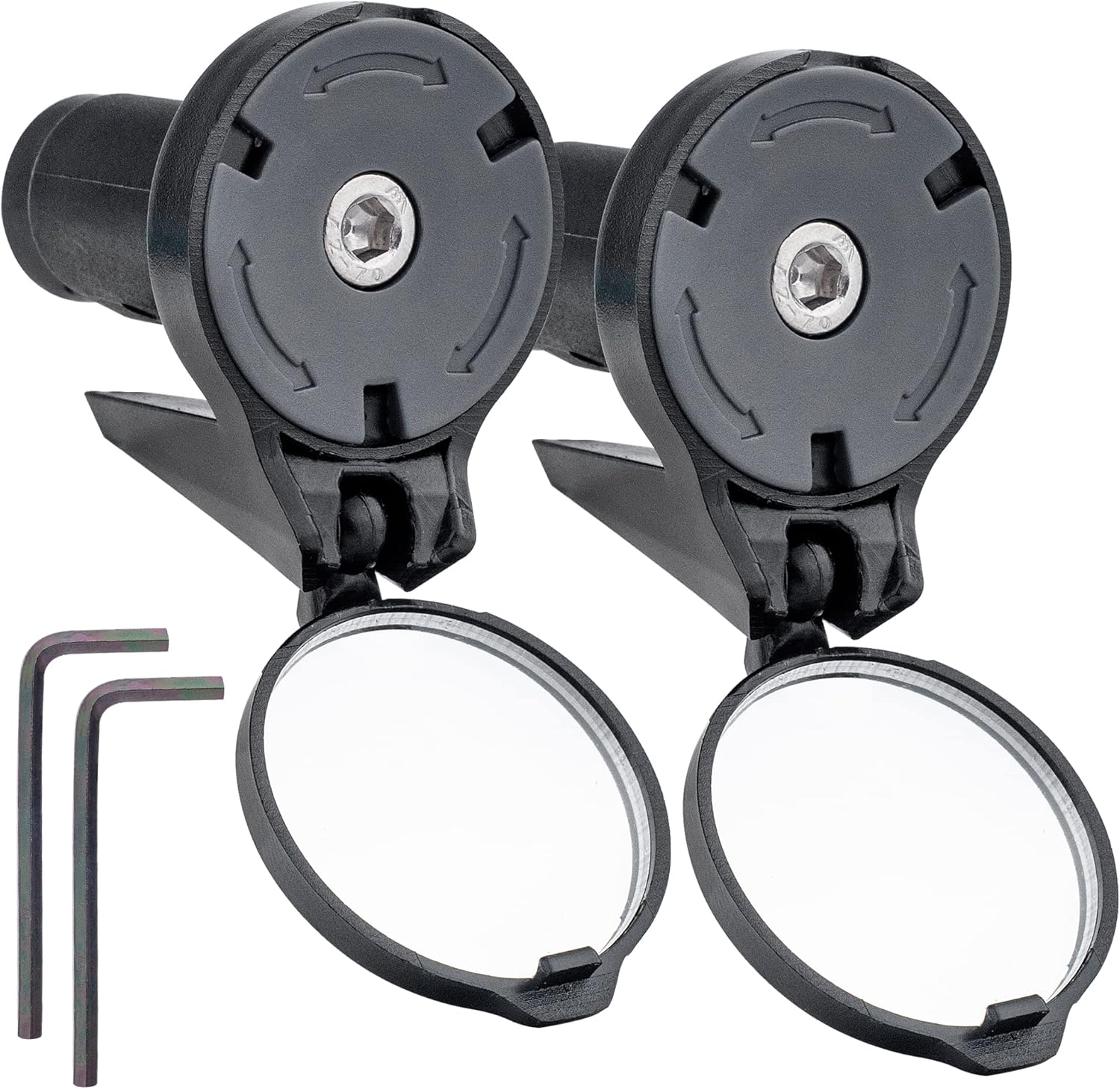 Bike Bar End Rear View Mirror 2 Pack Adjustable HD Convex