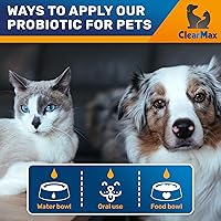 Vista 5 de Probióticos líquidos para perros y gatos – 6 mil millones de UFC apoyo digestivo para mascotas – Probióticos para perros con enzimas – Suplemento