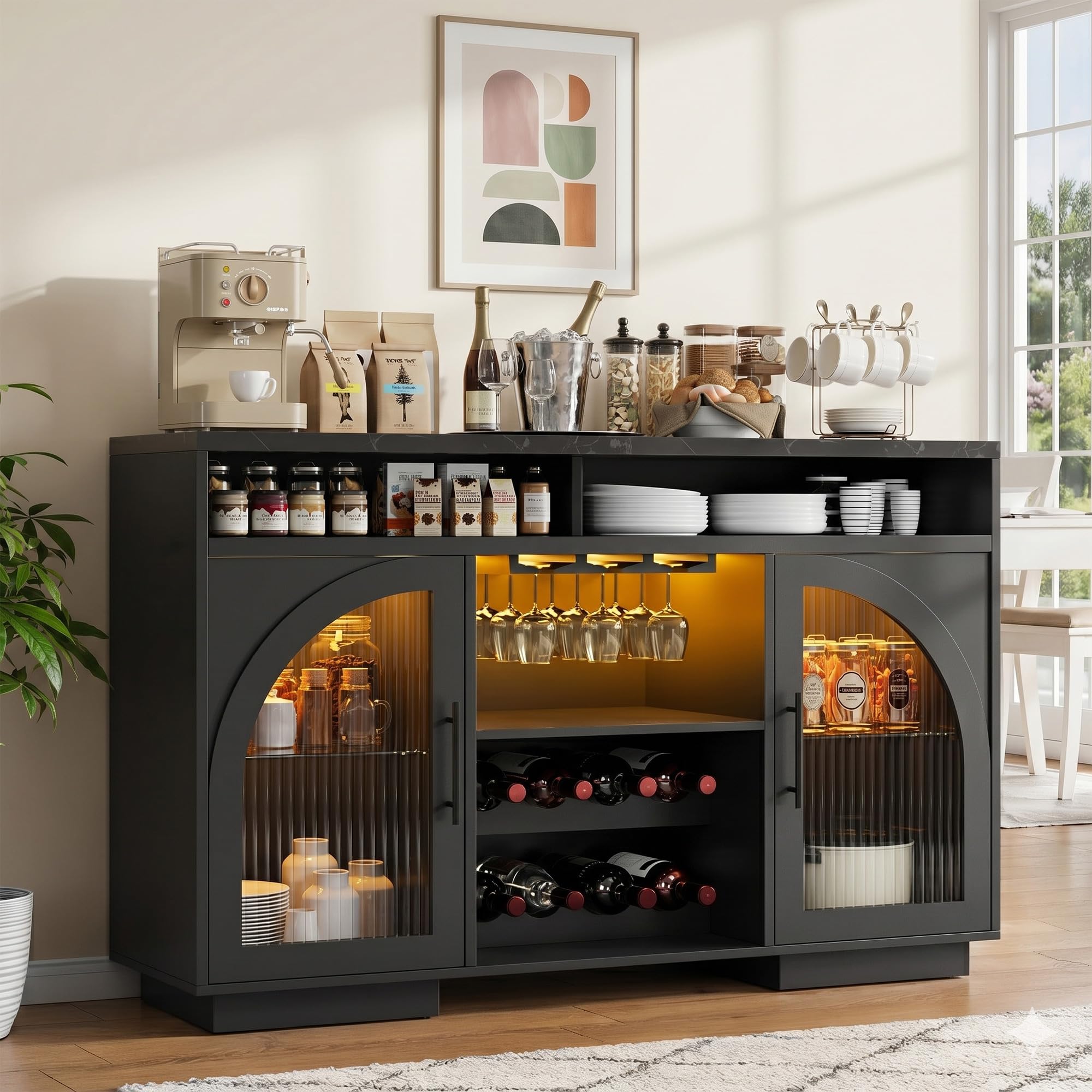 SOLACE 54" Arched Glass Bar