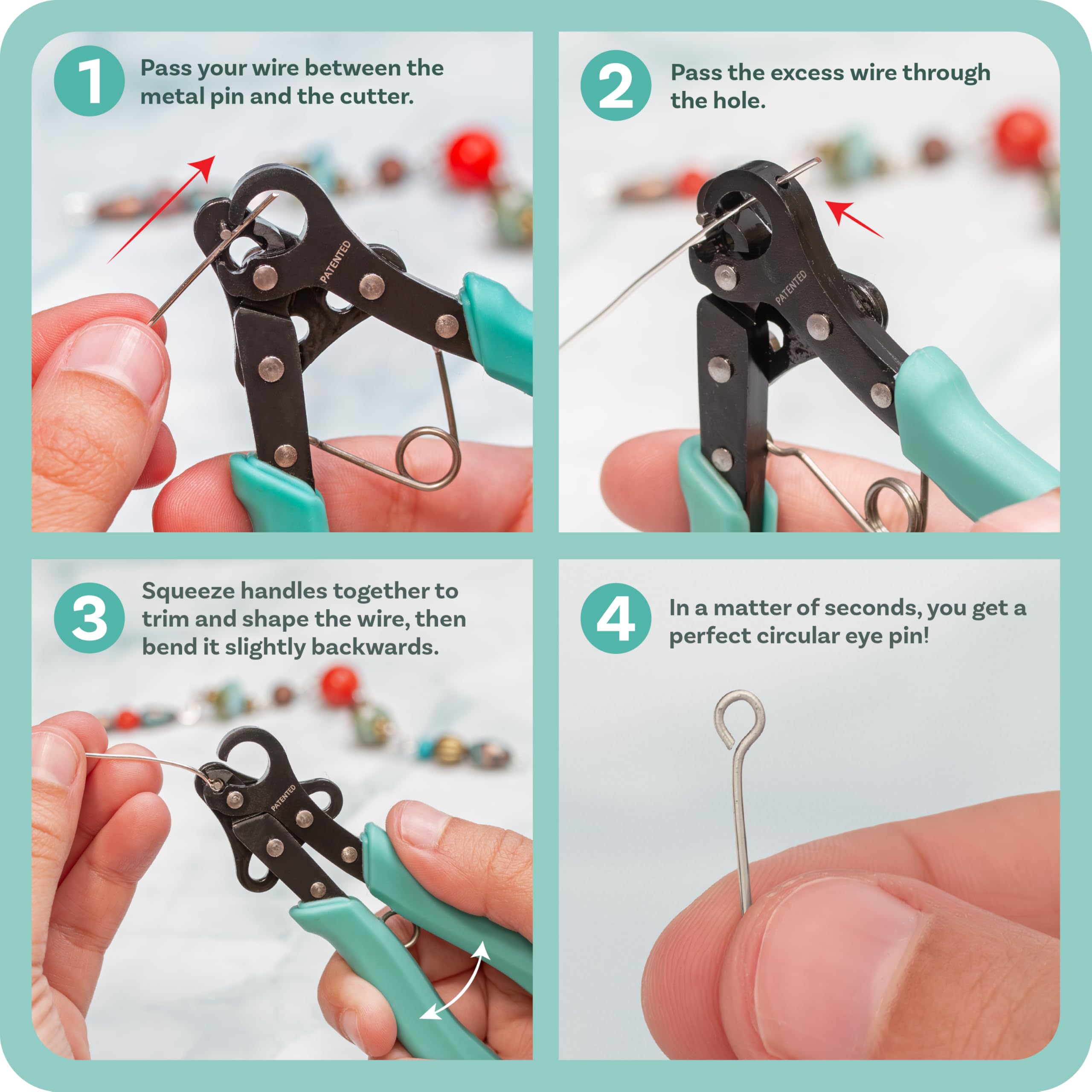 The Beadsmith Boucleur Vintaj One Step | Créez et découpez des boucles régulières de 1,5 mm pour la fabrication de bijoux. À utiliser avec du fil de 24 à 18 g.