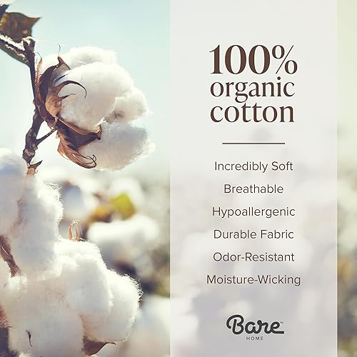 Miniatura 4 de Bare Home Juego de funda de edredón 100% algodón orgánico, tamaño KingCal King, ultrasuave, 100% algodón, 3 piezas, lazos en las esquinas, cierre de