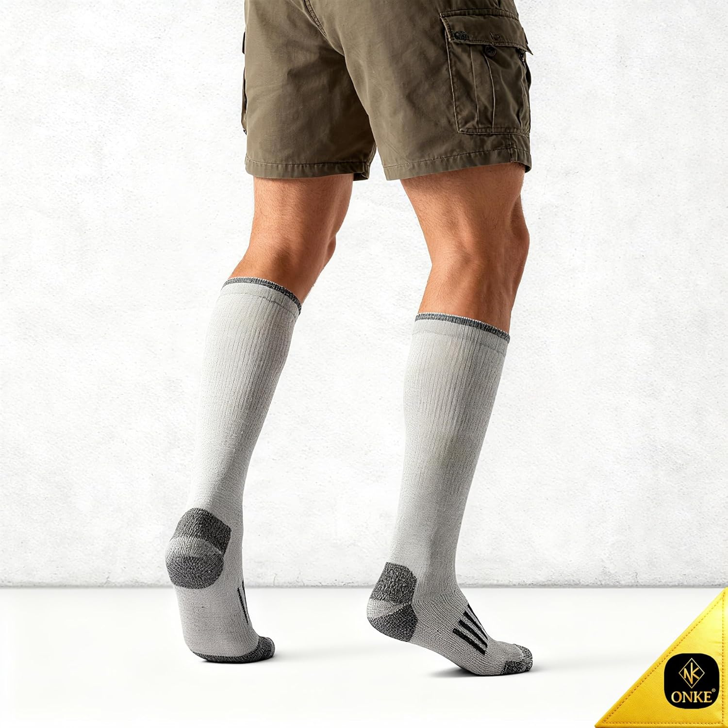 ONKE Max Full Cushion Knee High Socks for Men Steel Toe Work Boot Over the Calf OTC Moisture Wicking Thermal Hiking Hunting - Image 3