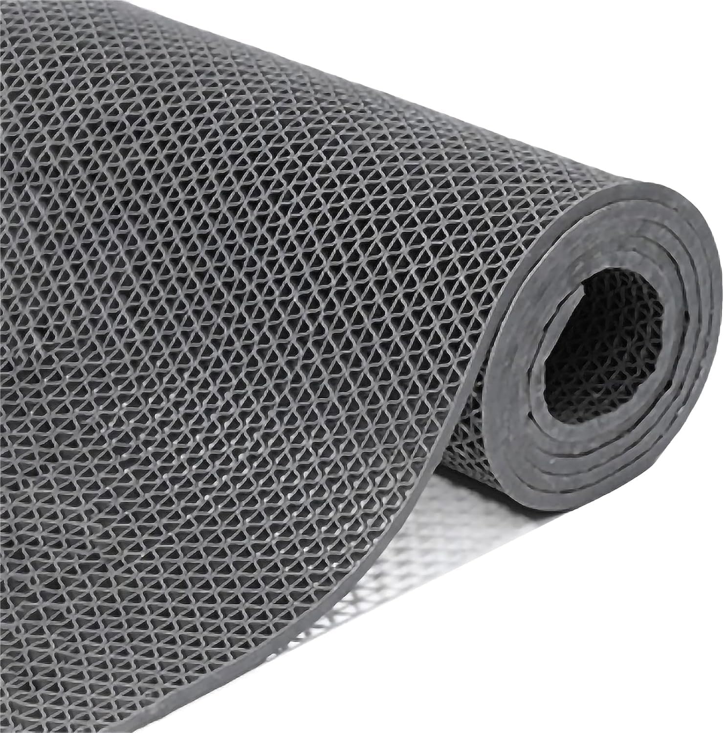 HPTHLY 5mm Thick Wet Area Carpet, PVC Non-Slip Drainage Floor Mat for Bathroom Swimming Pool Kitchen,Gray-90cmx500cm