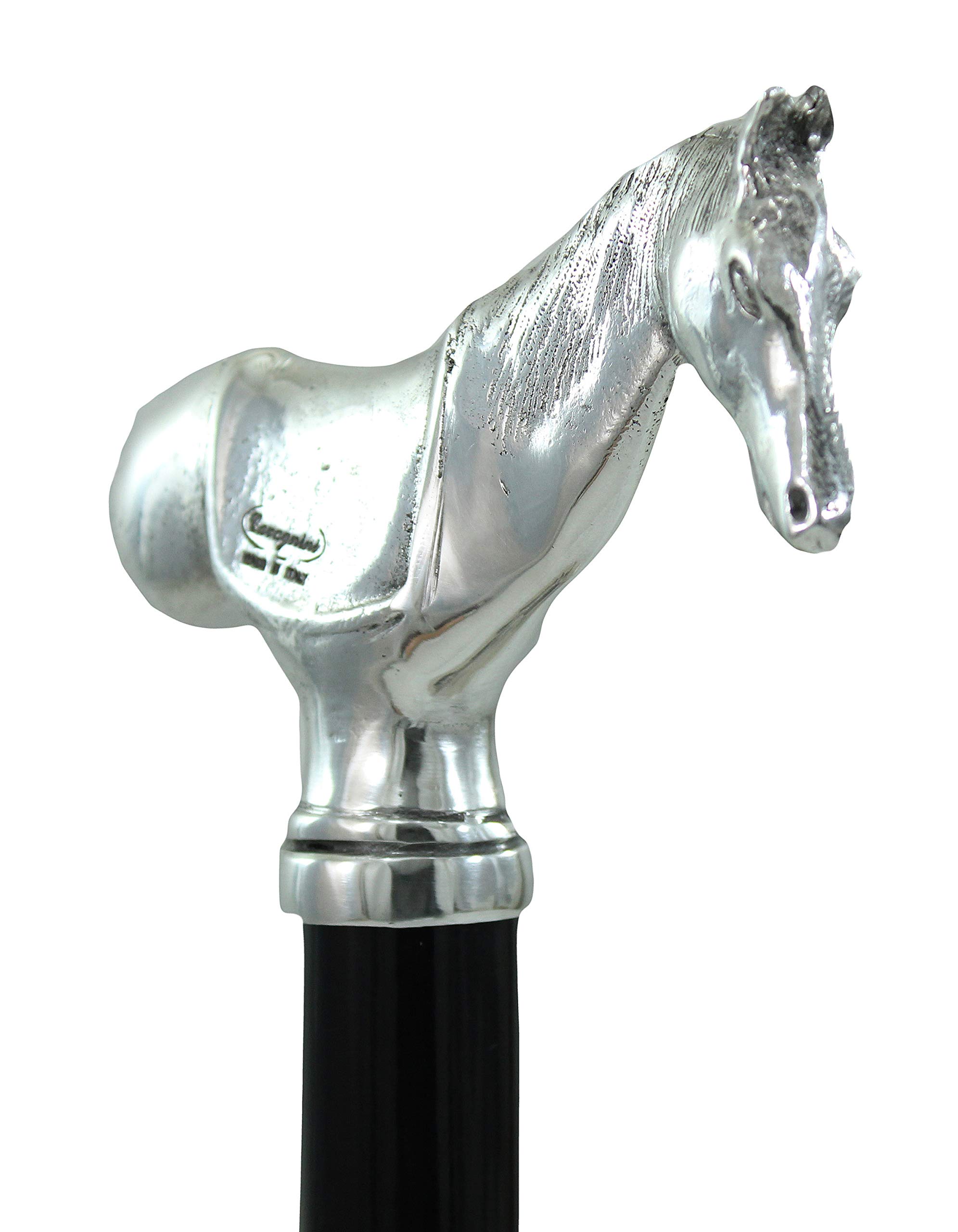 Bastón de Paseo Cavagnini ortopédico Negro Elegante Artesanal de Haya y Metal Personalizable con Grabado Nombre para Hombre Mujer Ceremonia Novio Regalo Lujo anciana señora Hecho a Mano