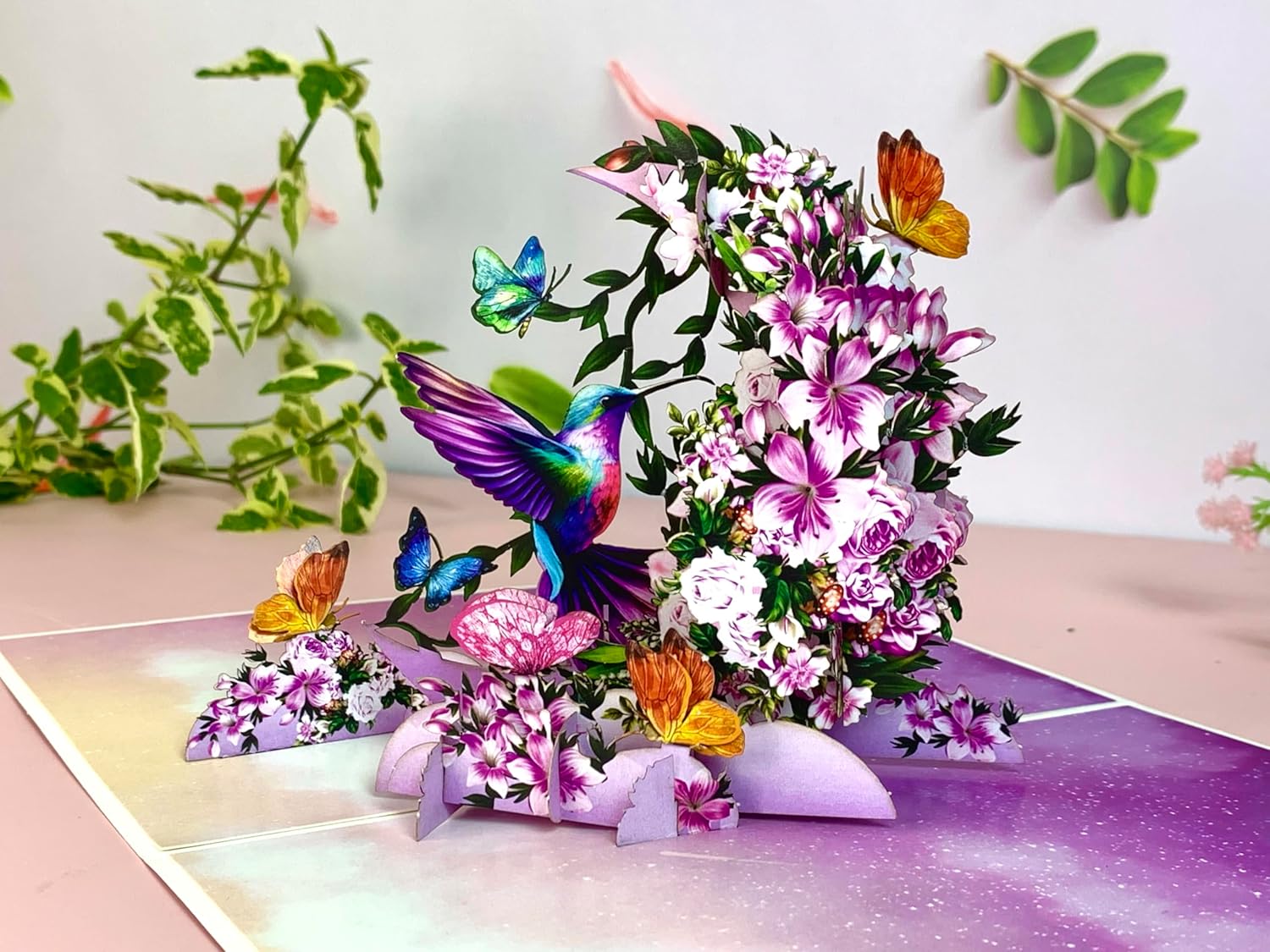 Mothers Day Pop Up Card, Hummingbird Birthday Card, Pop Up Birthday Cards for Women, Wife, Mom, Daughter, Grandma, Mother's Day Card, 3D Pop Up Birthday Card - Image 6