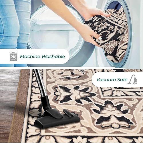 Miniatura 178 de Superior Alfombra de interior, respaldo de yute, alfombras para comedor, cocina, suelos de dormitorio, decoración tradicional del suelo, alfombra