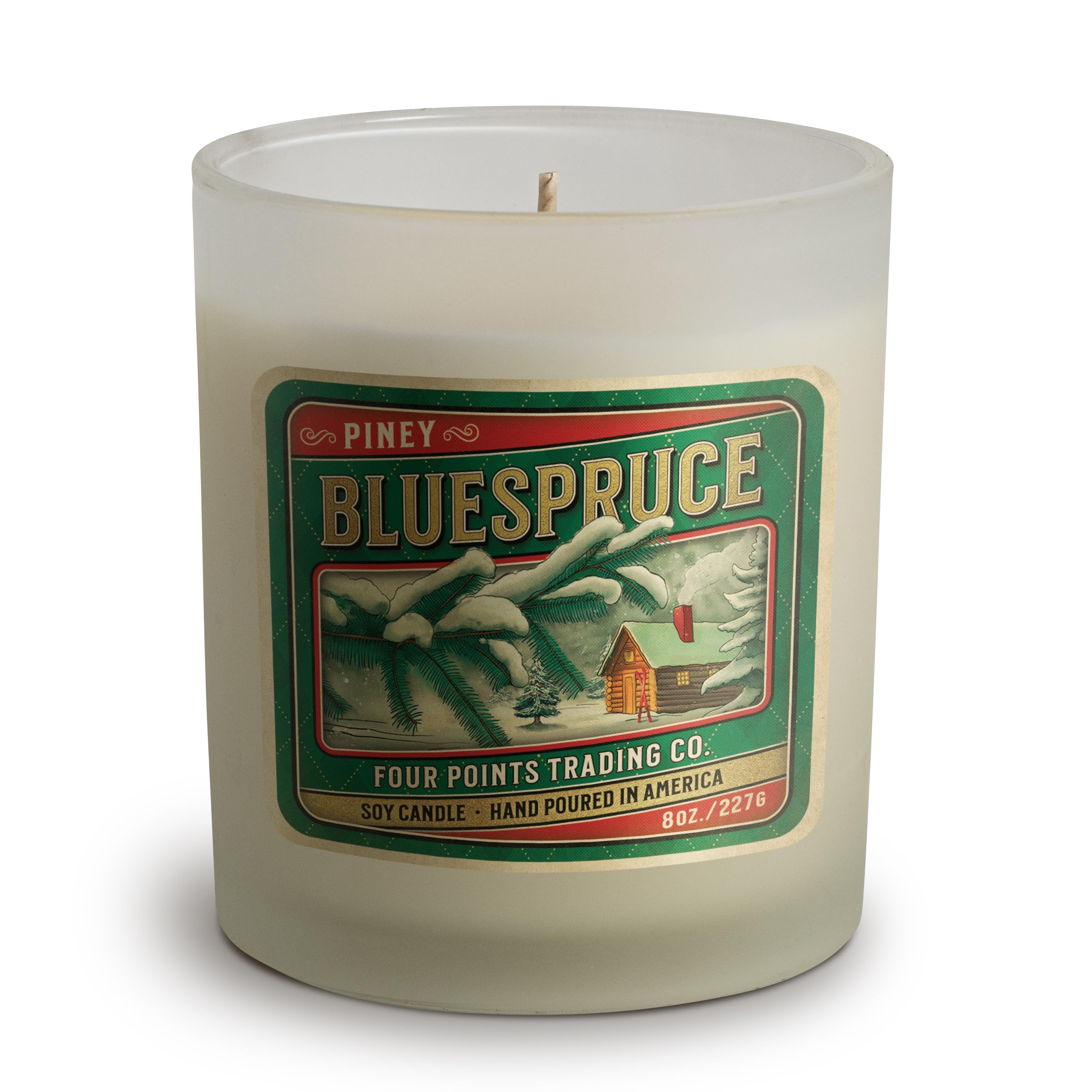 Blue Spruce - Vela aromática de aromaterapia de soja de 8 onzas con tarro
