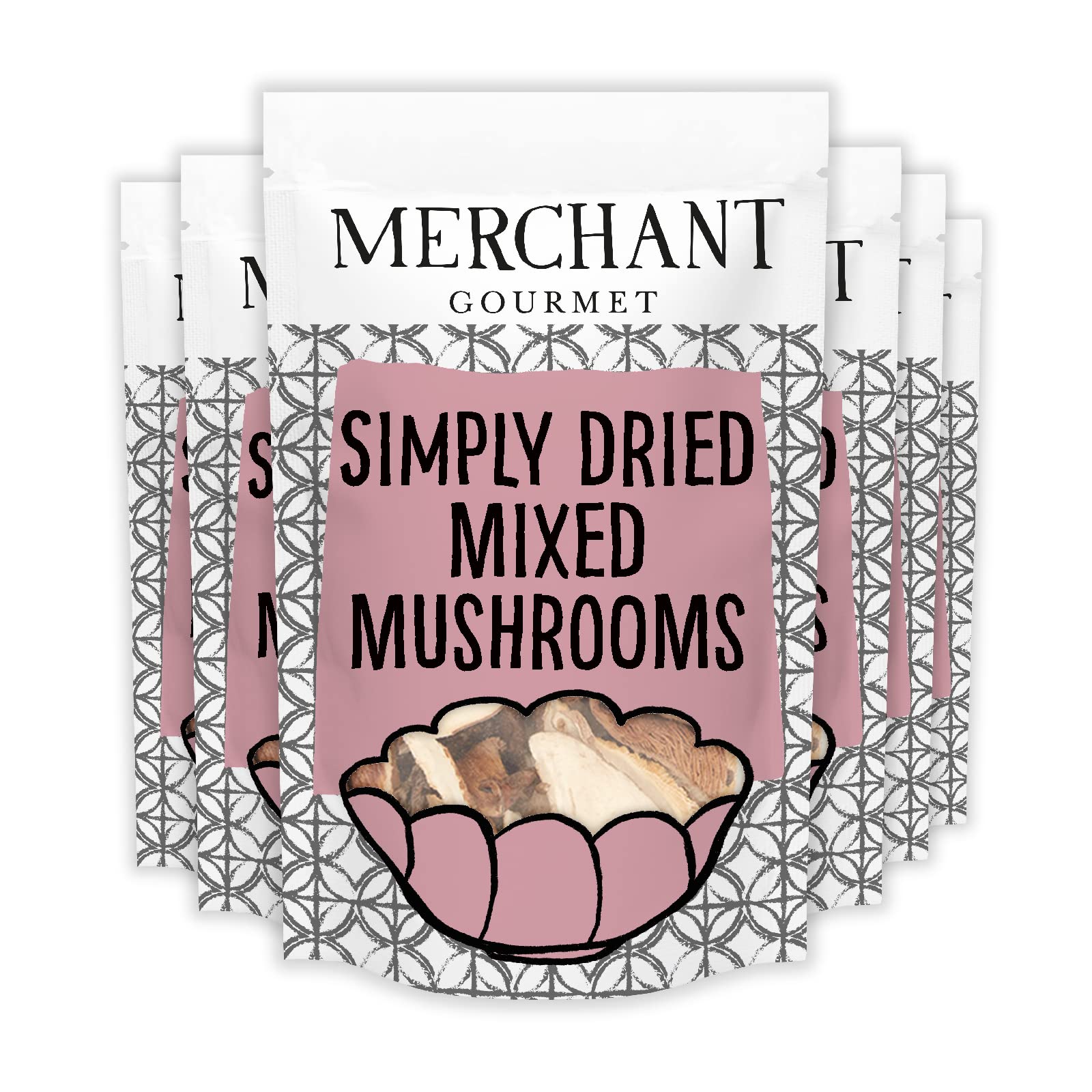 Dried Mixed Mushrooms – Soak & Cook – Delicious Mix of Oyster, Shiitake & Porcini Mushrooms – Perfect in Risottos, Pasta & Soups – Pack of 6 x 30g Pouches
