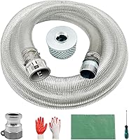 Vista 8 de SAFBY Manguera de descarga de agua para bomba con accesorios de aluminio Camlock A C E F, manguera de drenaje de retrolavado resistente de tres