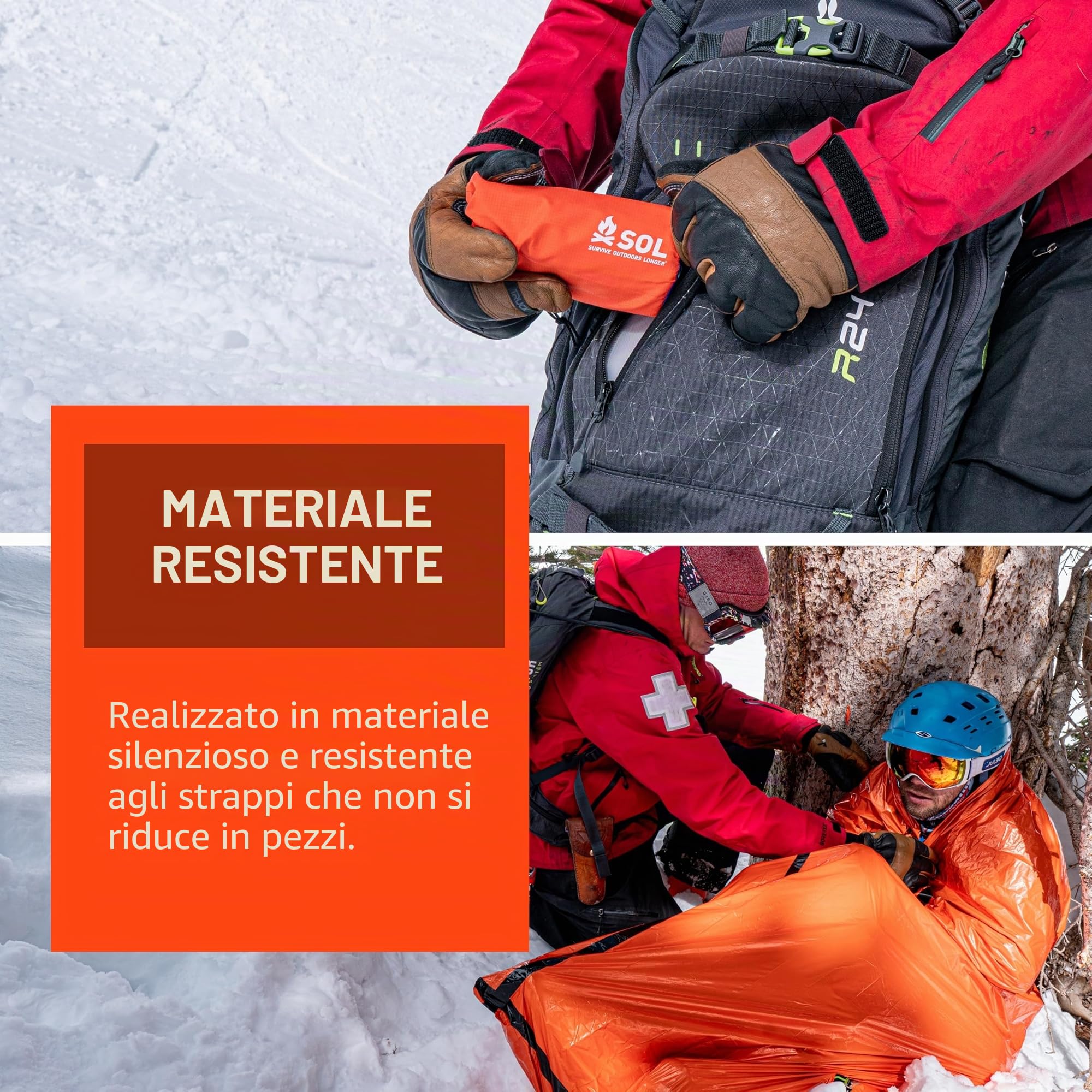 S.O.L. Sopravvivenza Outdoors Longer S.O.L. 90% Reflective Ultra-Lightweight Emergency Bivvy, Colori multipli