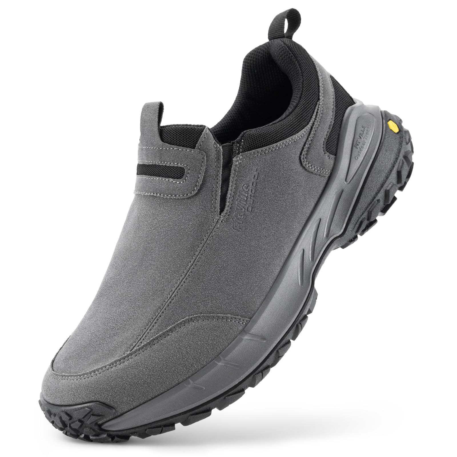 FitVille Wanderschuhe Herren Extra Breit Trekkingschuhe rutschfeste Outdoor Schuhe Atmungsaktiv Walkingschuhe Slip on Freizeitschuhe Weit Herren Sneaker mit Fußgewölbestütze