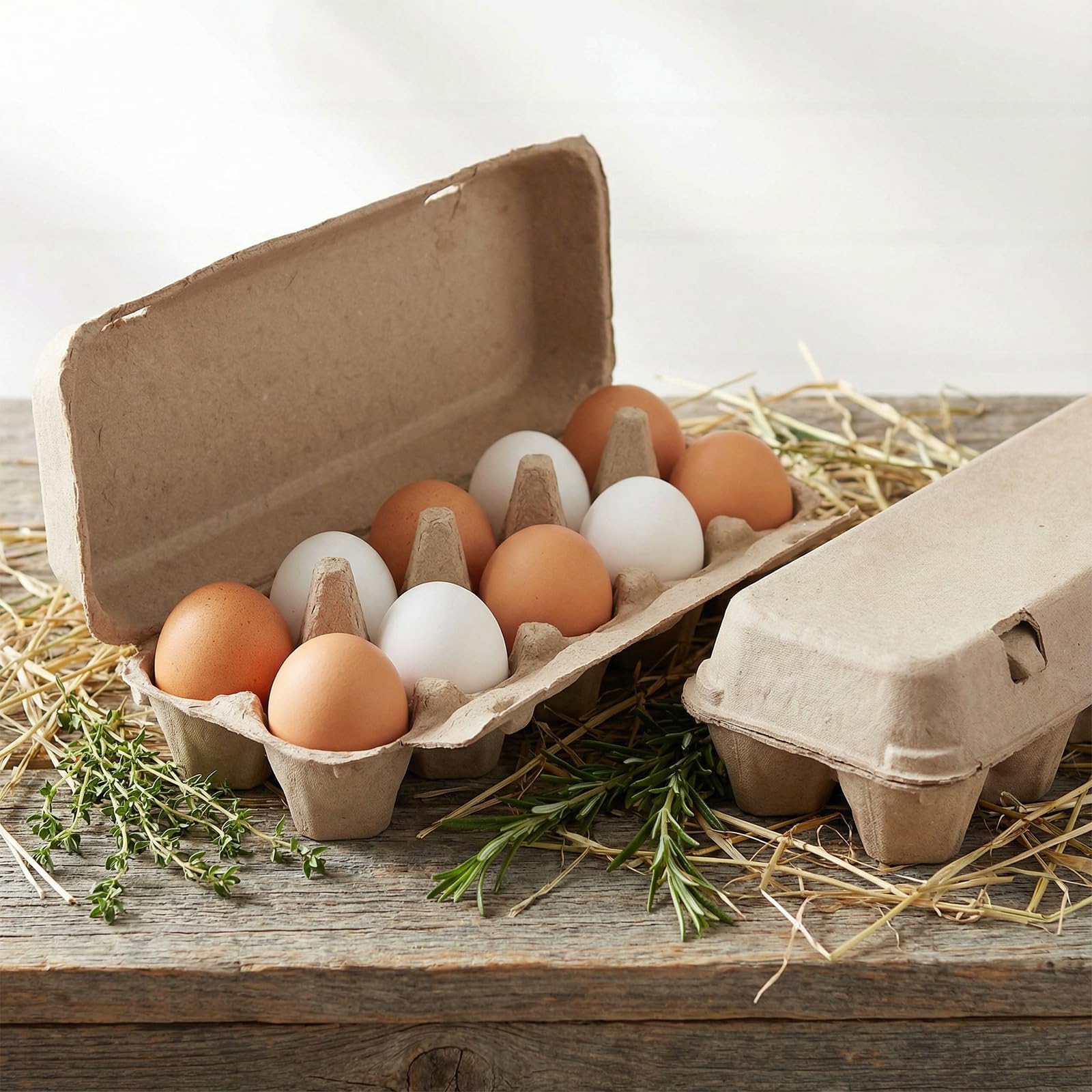 30 cajas de cartón para huevos, 10 unidades, caja de huevos, 10 huevos, contenedor para huevos para cocina, armarios de cocina, almacenamiento de huevos de gallina