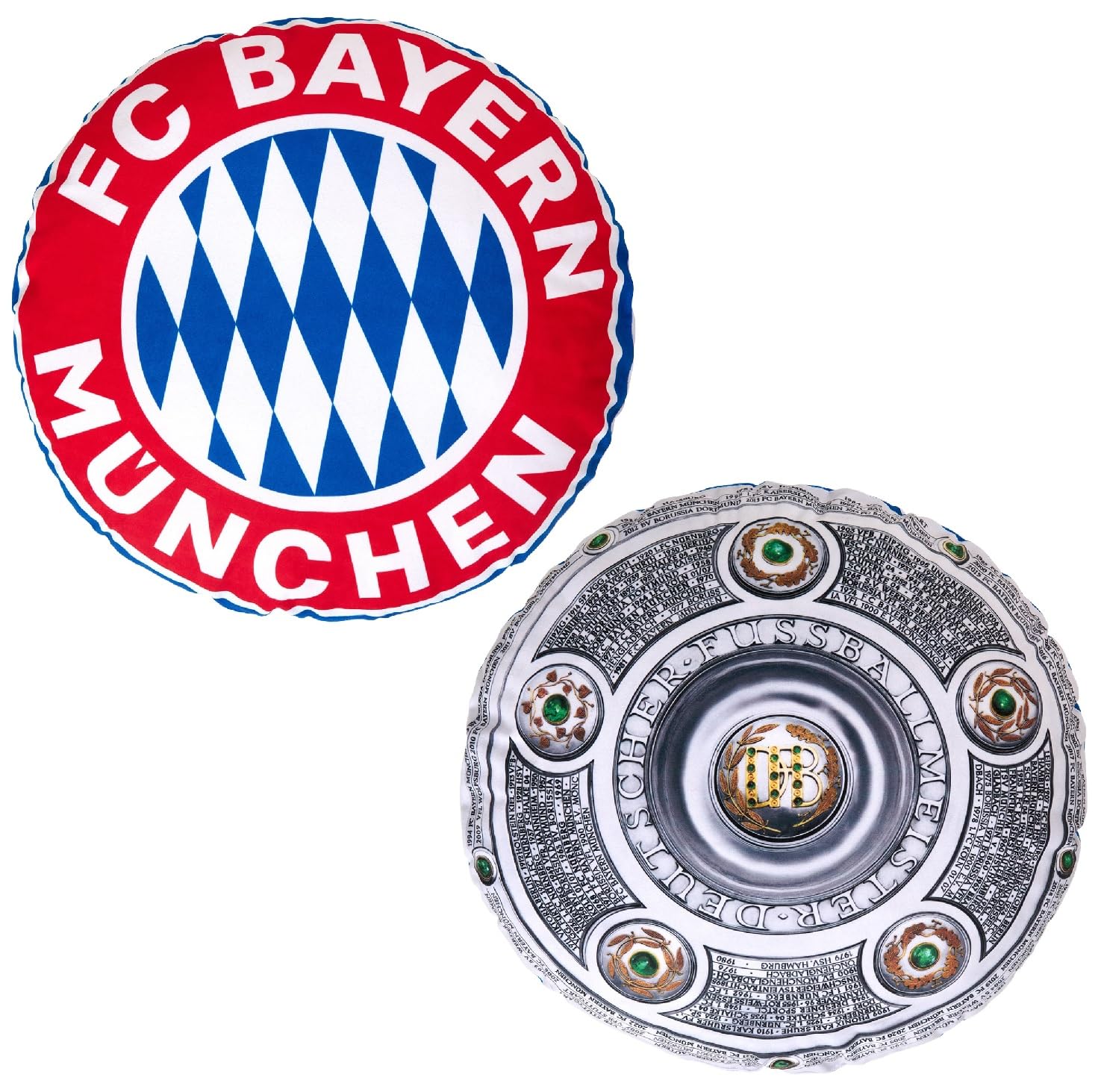 FC Bayern München Kissen - Rekordmeister - FCB Dekokissen Logo, Rundkissen