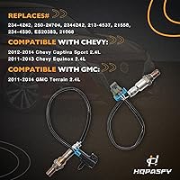 Vista 2 de Sensor O2 aguas arriba y aguas abajo, compatible con Chevy Captiva 2.4L 2012-2014, Chevy Equinox 2011-2013, GMC Terrain 2011-2014, sensor de oxígeno