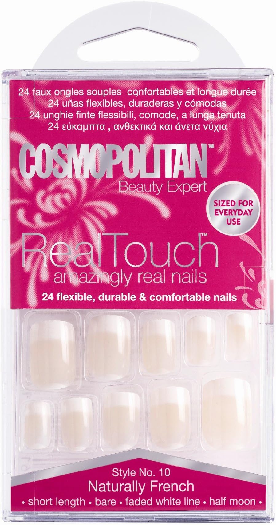 Cosmopolitan Real Touch Amazingly Real Nails Naturally French Style 10