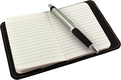 Miniatura 3 de Cuaderno de bolsillo de piel, rellenable - Mini cubierta para composición - Se ajusta a los tamaños estándar 4,5 x 3,25 pulgadas - Mini cuaderno