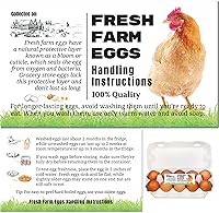 Vista 9 de Paquete de 100 etiquetas para tarjetas de accesorios de cuidado de huevos frescos de granja de alta calidad, 4, 6, 12, 15, 18, 30, 48, 50