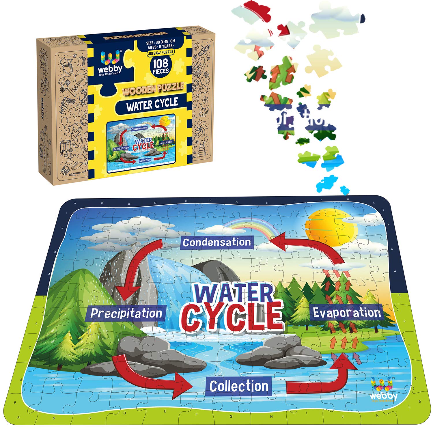See full amazon price history chart for Webby Kids Water Cycle Wooden Jigsaw Puzzle, 108 Pieces Webby Kids Water Cycle Wooden Jigsaw Puzzle, 108 Pieces (B08J4Z7MQC) Amazon Price History, Amazon Price Tracker
