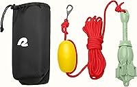 Vista 1 de Retrospec Mainstay - Kit de anclaje plegable de 3.5 libras con cuerda de 26 pies, boya de polipropileno, bolsa de viaje resistente al agua y gancho