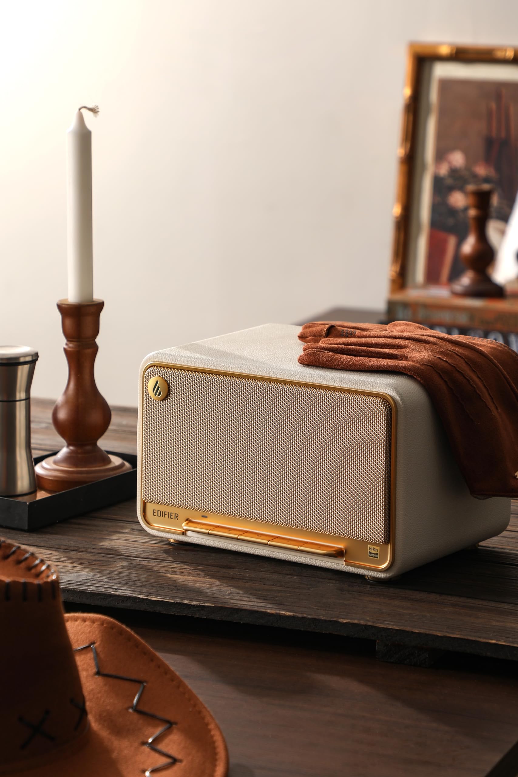 Edifier D32 Altoparlante da Tavolo Bluetooth 5.3, Audio Hi-Res, LDAC, 60W RMS, Elaborazione Completa del Segnale Digitale, 11 Ore Durata