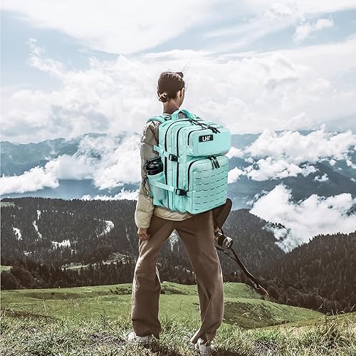 Miniatura 7 de LHI Mochila militar táctica para hombres 25L45L grande Molle Army Assault Pack 3 Day senderismo mochila con soporte para botella