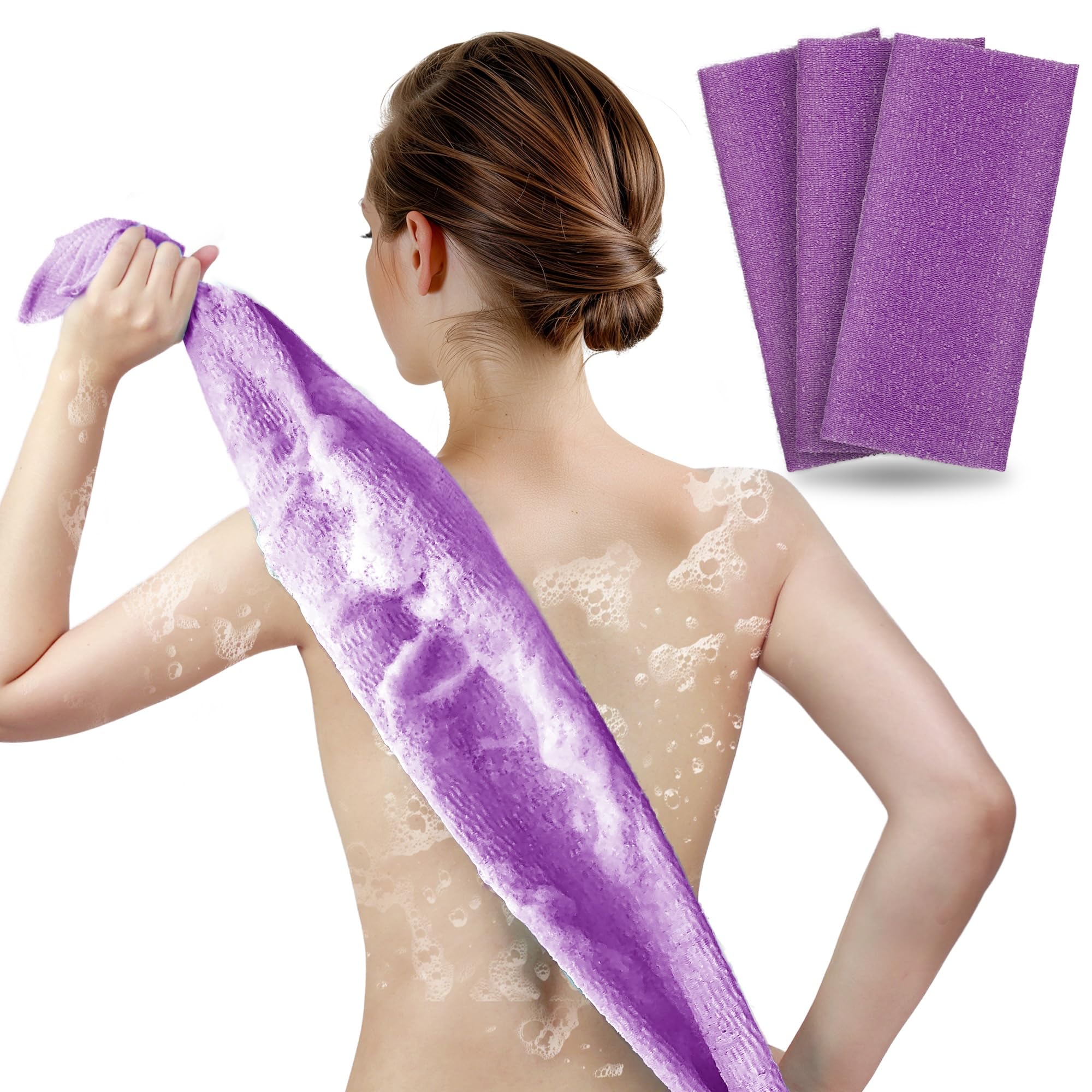 ARCH&M Exfoliating Washcloths - Japanese Shower Set -9