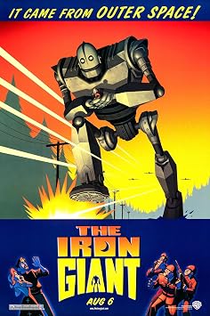 The Iron Giant Movie Poster Reprint - Retro Cartoon Wall Art Animated Film Home Decor Print 11x17 inches
