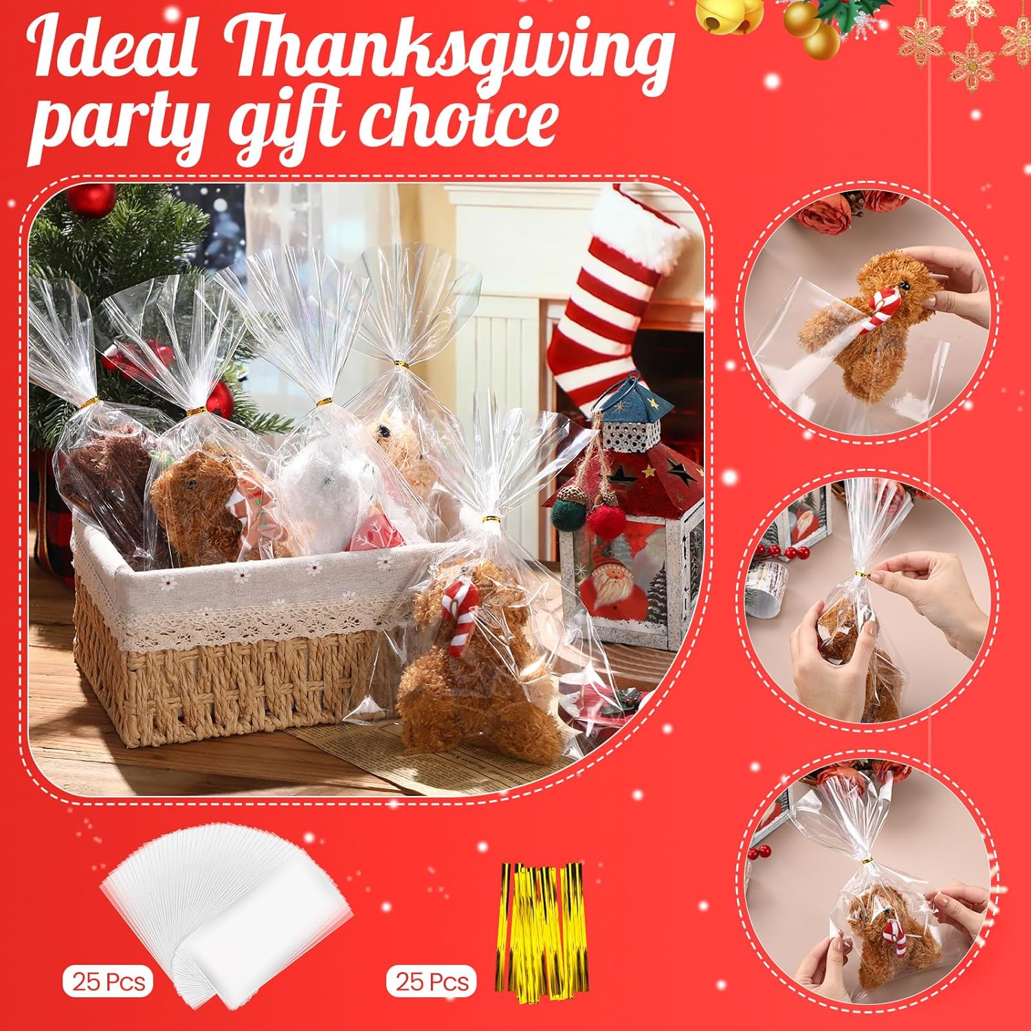 Vinsot 16 Pcs Christmas Plush Dog Stuffed Animals Plush Toys with Christmas Tree Gingerbread Man Puppy for Xmas Theme Party Favors