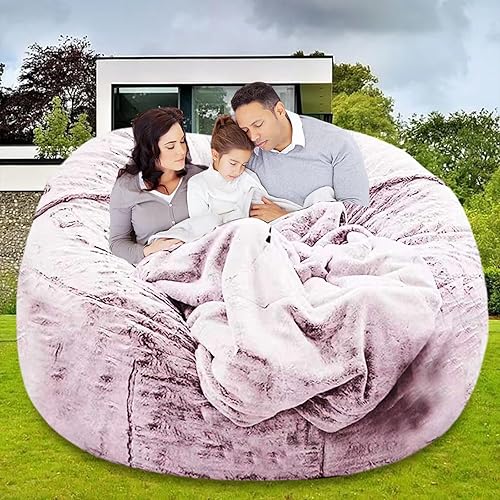 Miniatura 8 de Puf para adultos y niños sin relleno, cómodo, redondo, de gran tamaño, para almacenamiento de animales de peluche, dormitorio, sillas de sala de