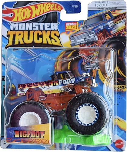 Hot Wheels Monster Trucks Bigfoot, Mash & Crash 1/4 Connect and Crash Car
