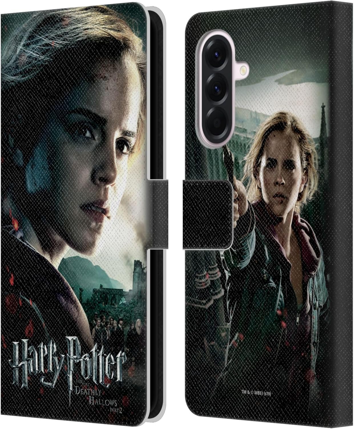 Head Case Designs Officially Licensed Harry Potter Hermione Granger Deathly Hallows VIII Leather Wallet Case Compatible with Samsung Galaxy A56 5G