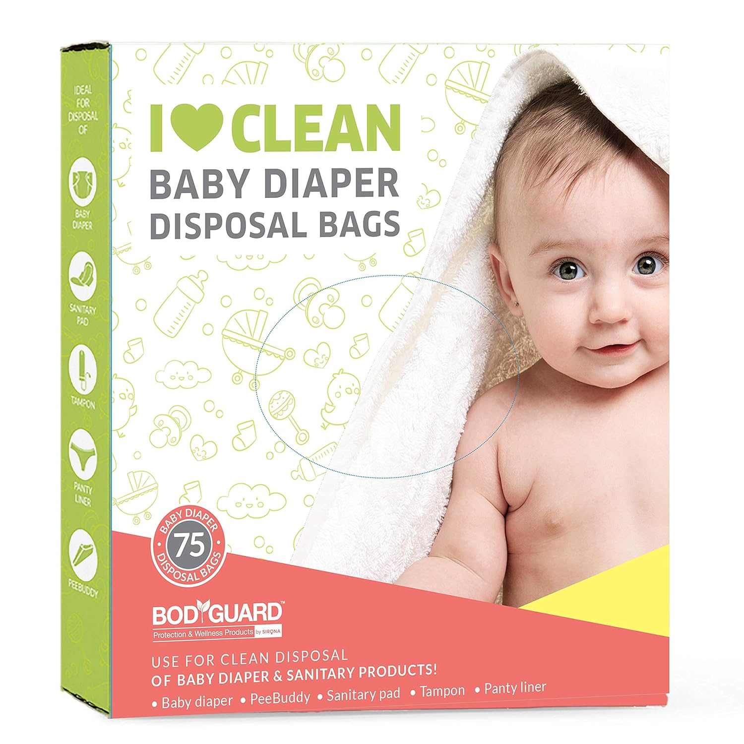 Buy Bodyguard Baby Diaper Disposable Bags 75 Bags OXO Biodegradable