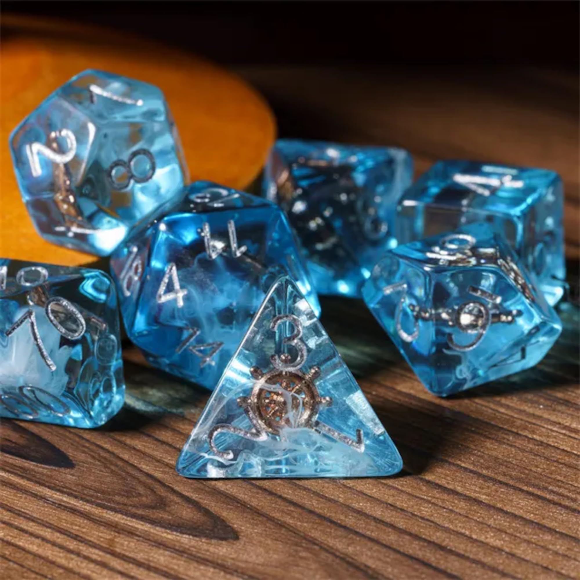 Navigator's Charm Dice Set, Pirate Dice Set, Dungeons and Dragons Dice Polyhedral Dice Set - Image 4