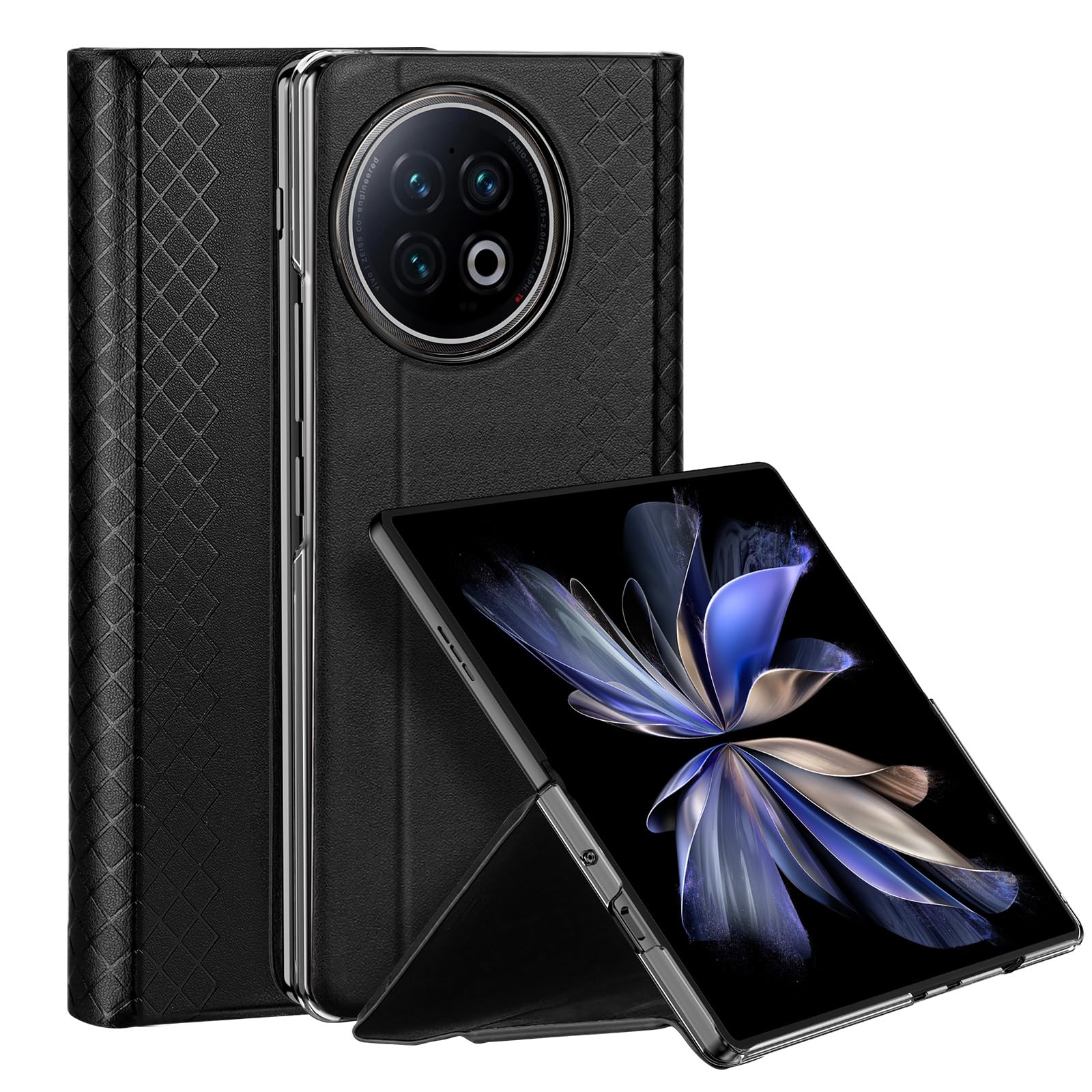 Amazon.co.jp: Vivo X Fold 2用ケース、カードホルダー付き保護PU 