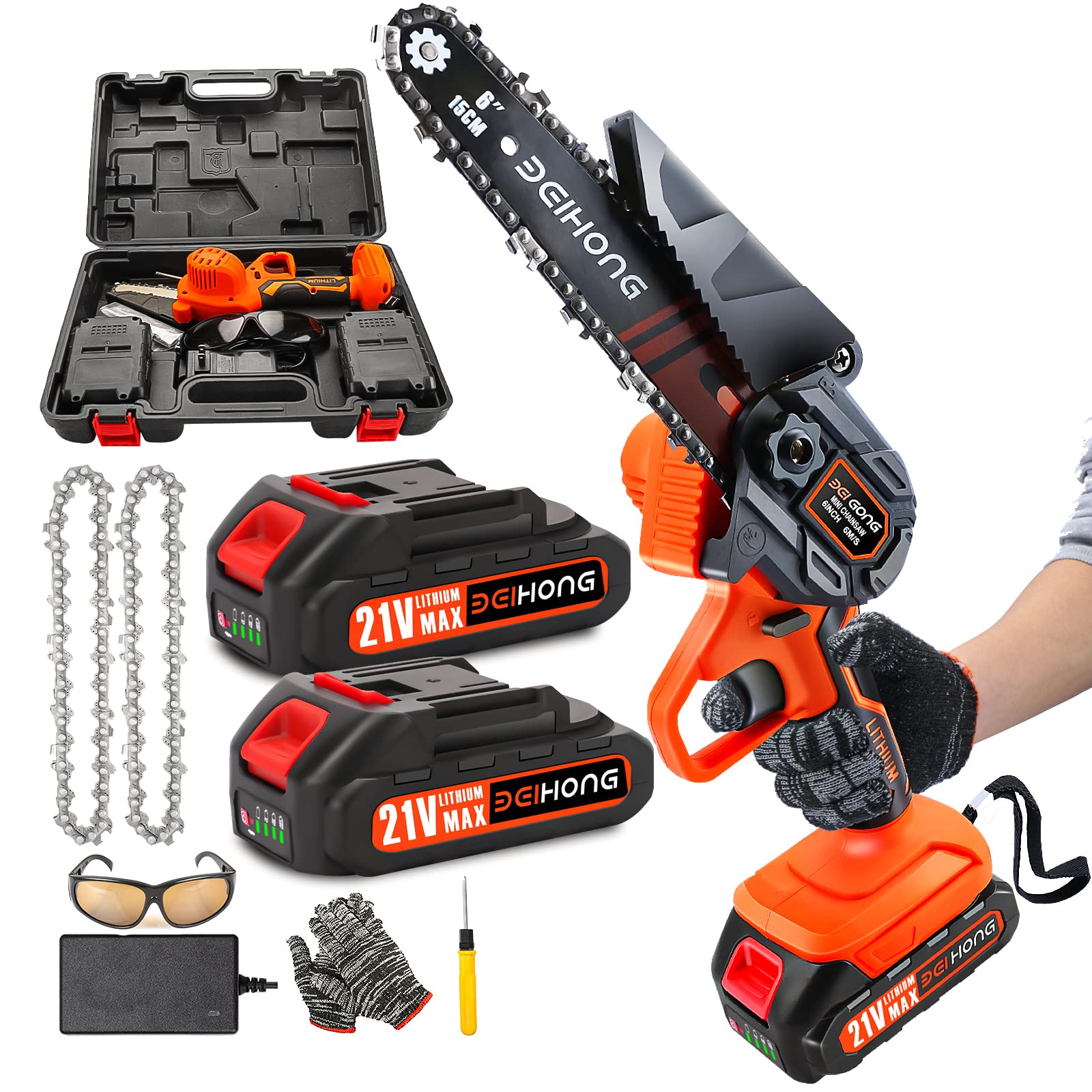 Amazon.com: Mini motosierra inalámbrica 