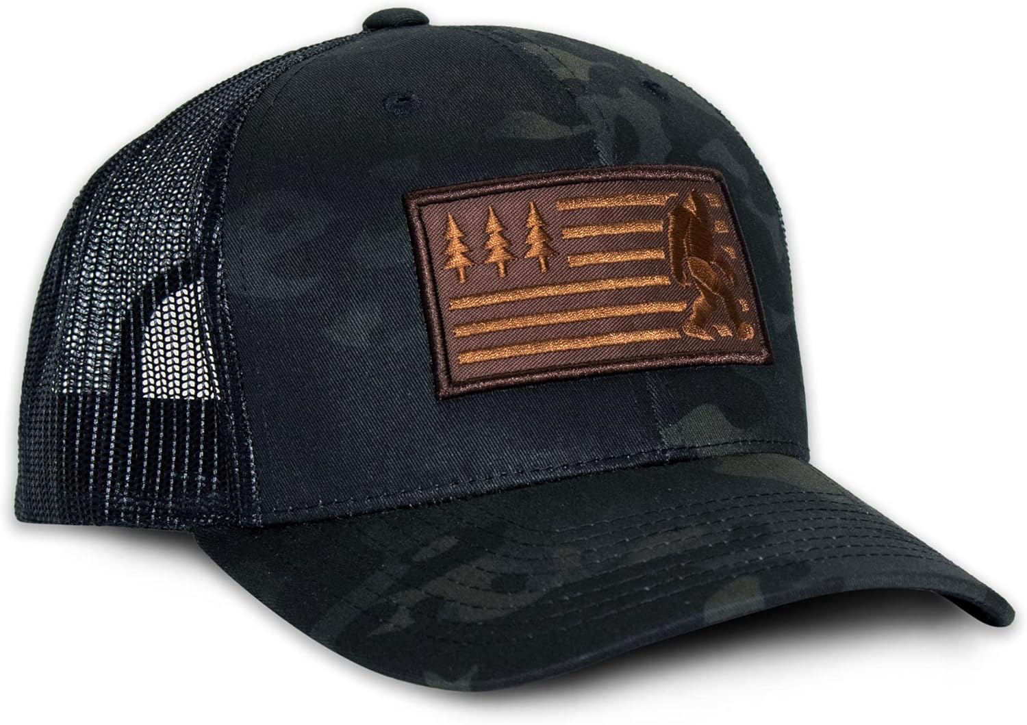 Bigfoot Sasquatch American Flag Snapback Hat